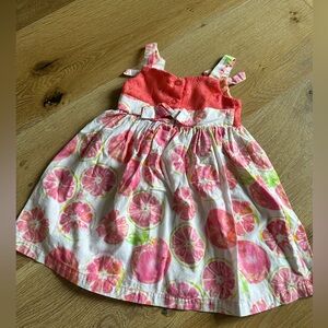 Blueberi Boulevard Coral and White Floral Dress